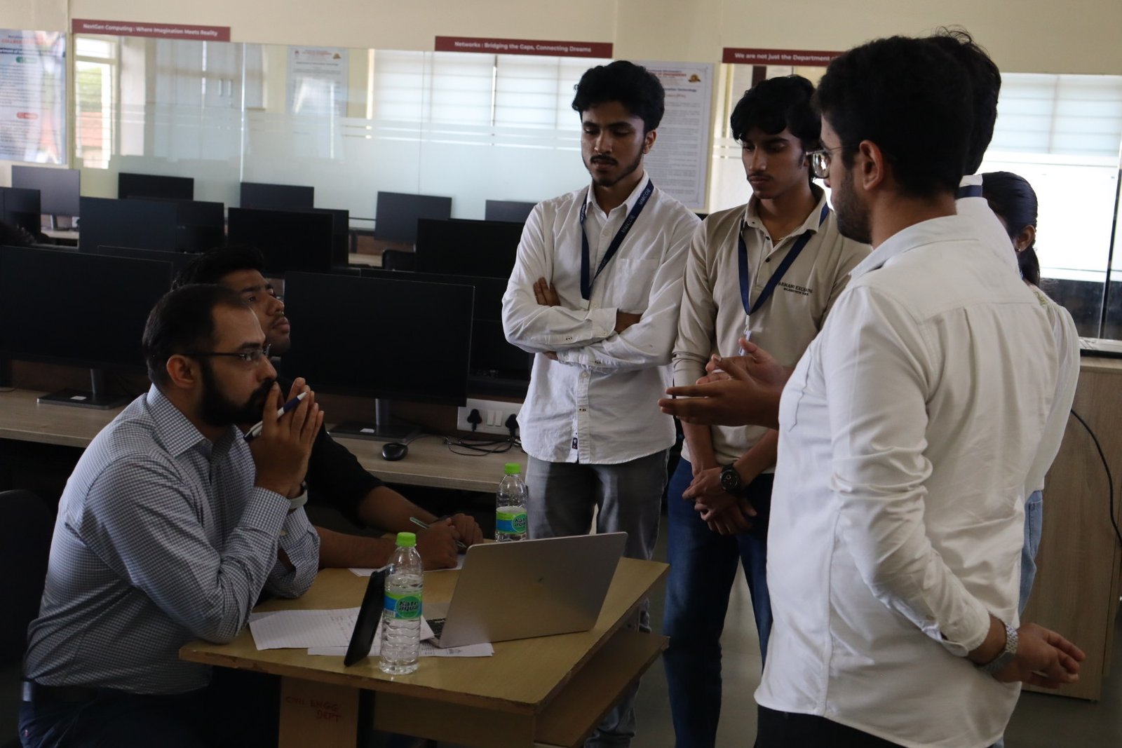 Discussion with judges